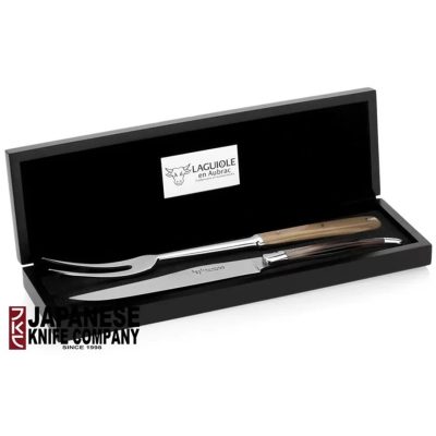 Solid Horn Carving Set (Knife & Fork)