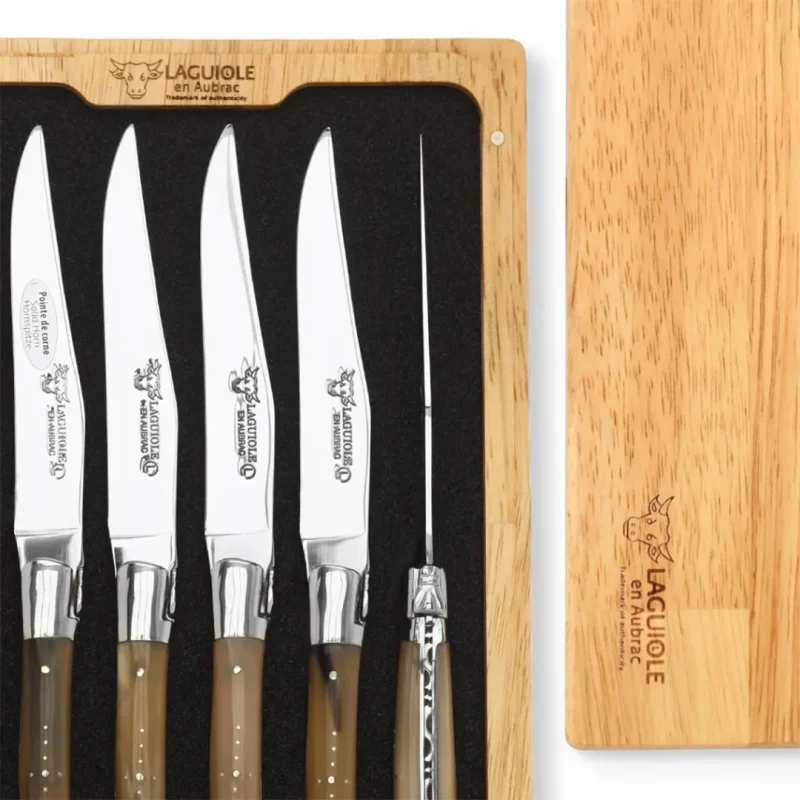 Solid Horn Steak Knives (set of 6)