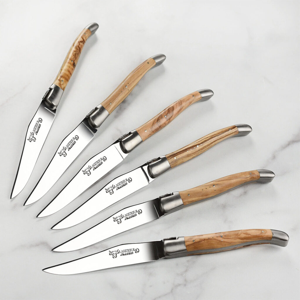 Laguiole en Aubrac Olive Steak Knife Set of 6