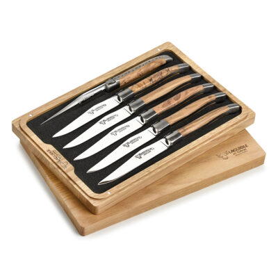 Laguiole en Aubrac Olive Steak Knife Set of 6
