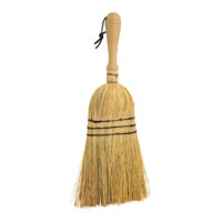 rice straw hand brush with wooden handle