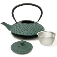 Green Cast Iron Teapot