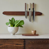 Noyer Walnut Magnetic Knife Rack
