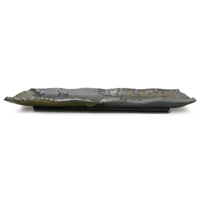 Metallic Glaze Rectangle Dish