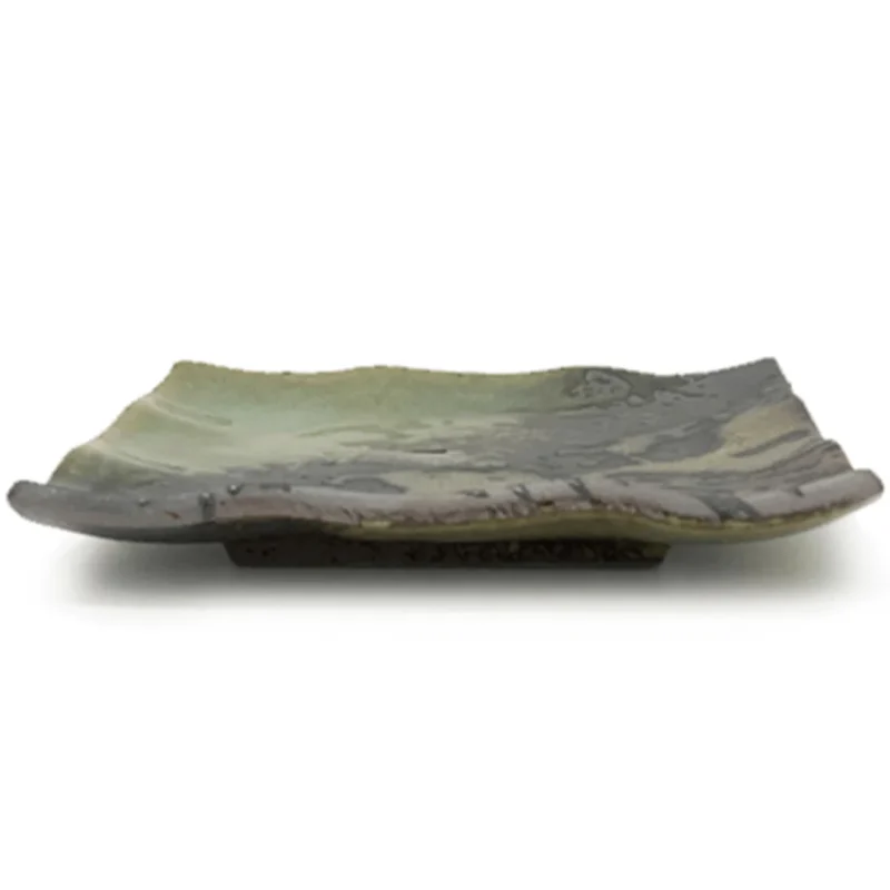 Metallic Glaze Square Plate Small