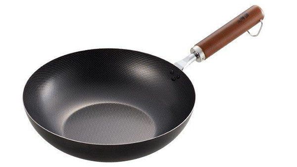 Deep frying pan with wooden handle & glass lid - Skeppshult - Shop online