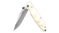 Folding Knife 33 Layers with Corian White Handle