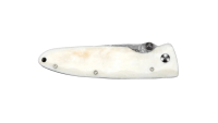 Folding Knife 33 Layers with Corian White Handle