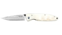 Folding Knife 33 Layers with Corian White Handle