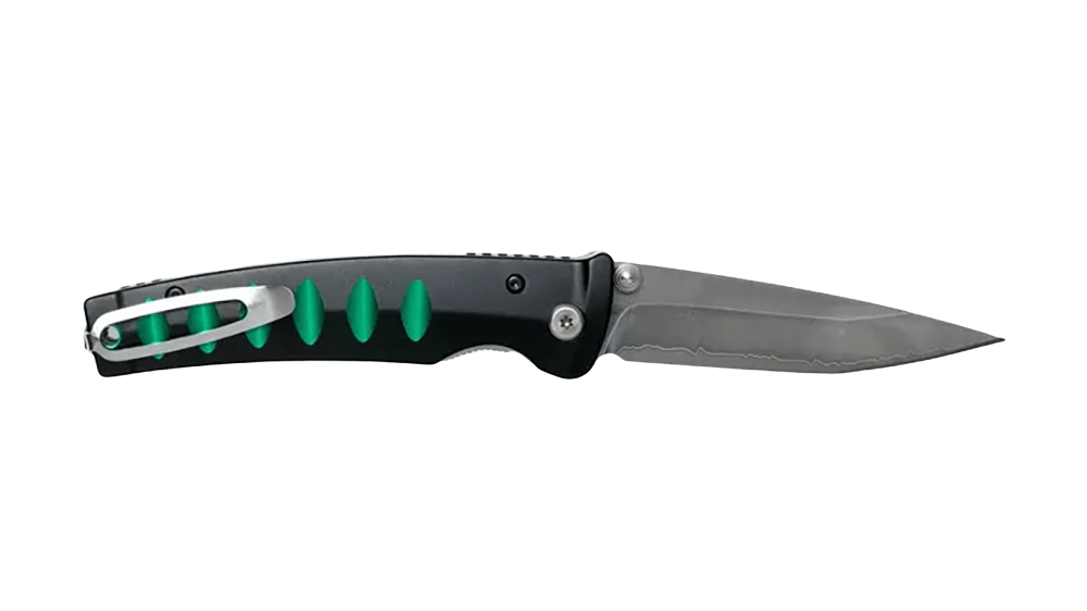 Folding Knife 3 Layers Tanto Tip Black-Green