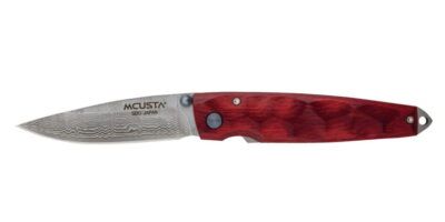 Tsuchi Folding Knife 33 Layers With Red Handle