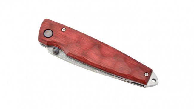 Tsuchi Folding Knife 33 Layers With Red Handle