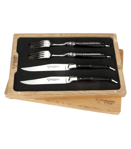 Ebony Steak Knives and Forks (set of 4)