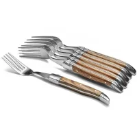 Laguiole Traditional Forks Set of 6 (Brown)