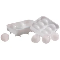 Ice Ball Mold - 6 Cavity Clear Silicone