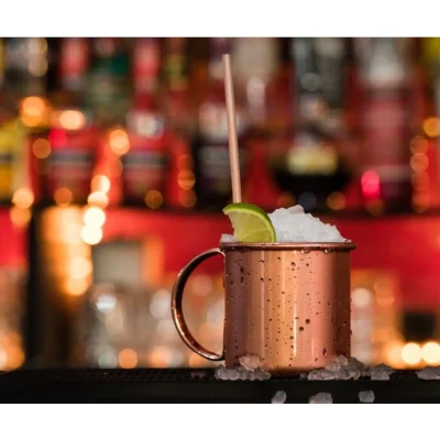 Straight Sided Moscow Mule Mug 500ml Copper Plated