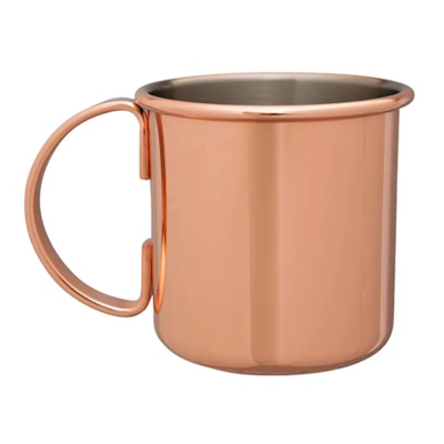 Straight Sided Moscow Mule Mug 500ml Copper Plated