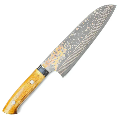 Saji Niji V Gold Santoku 180mm