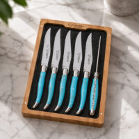 Laguiole-Blue-Turquoise-Steak-Knives-Set OF 7