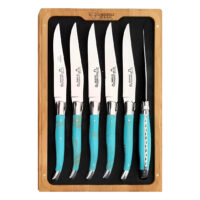 Laguiole-Blue-Turquoise-Steak-Knives-Set OF 7