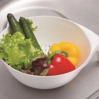 Colander With White Handle