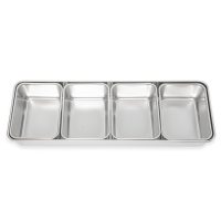Yakumi Stainless Steel Condiment Holder With 4 L Inserts