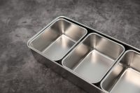 Yakumi Stainless Steel Condiment Holder With 4 L Inserts