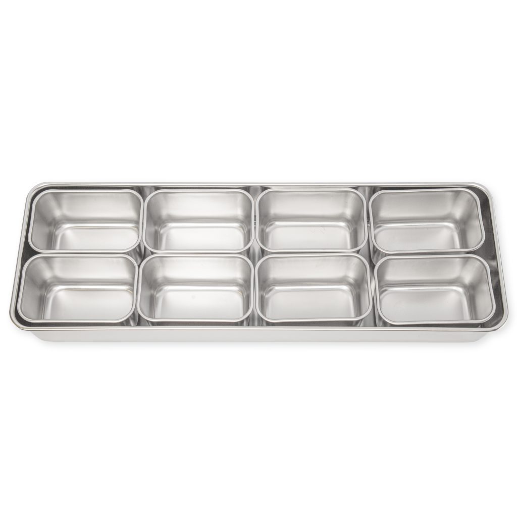 Yakumi Stainless Steel Condiment Holder With 8 S Inserts