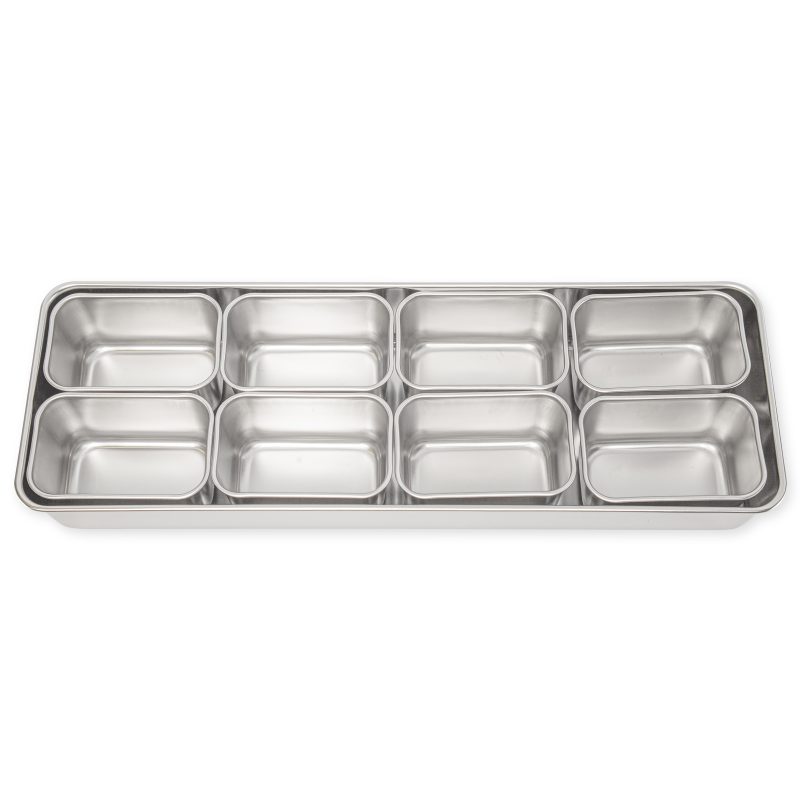 Yakumi Stainless Steel Condiment Holder With 8 S Inserts
