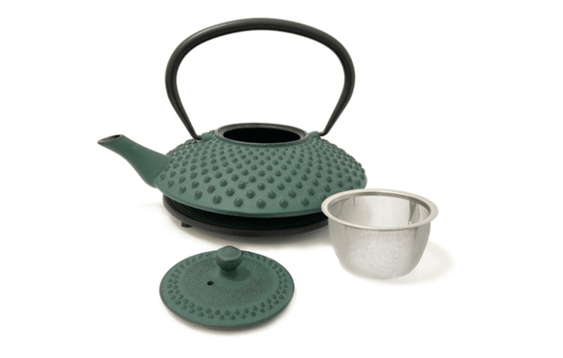 Green Cast Iron Teapot
