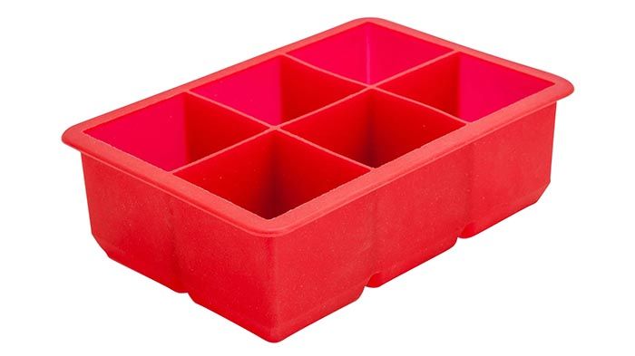 Square Ice Cube Mould Square Red