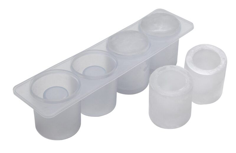 Glass Mould - Clear 4 Cavity Silicone Shot