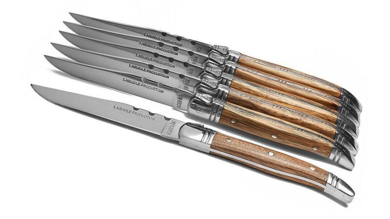 Laguiole Traditional Steak Knives Set of 6 (Brown)