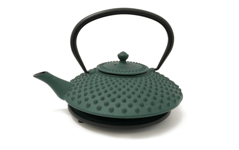 Green Cast Iron Teapot