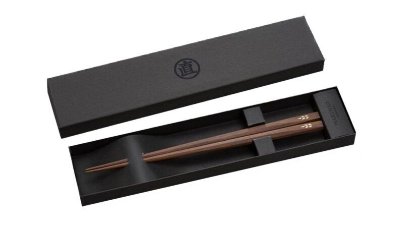 Lignum Vitae Handmade Chopsticks with Gold inlay