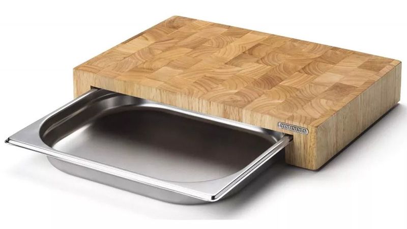 Continenta Cutting Board with Stainless Steel Drawer