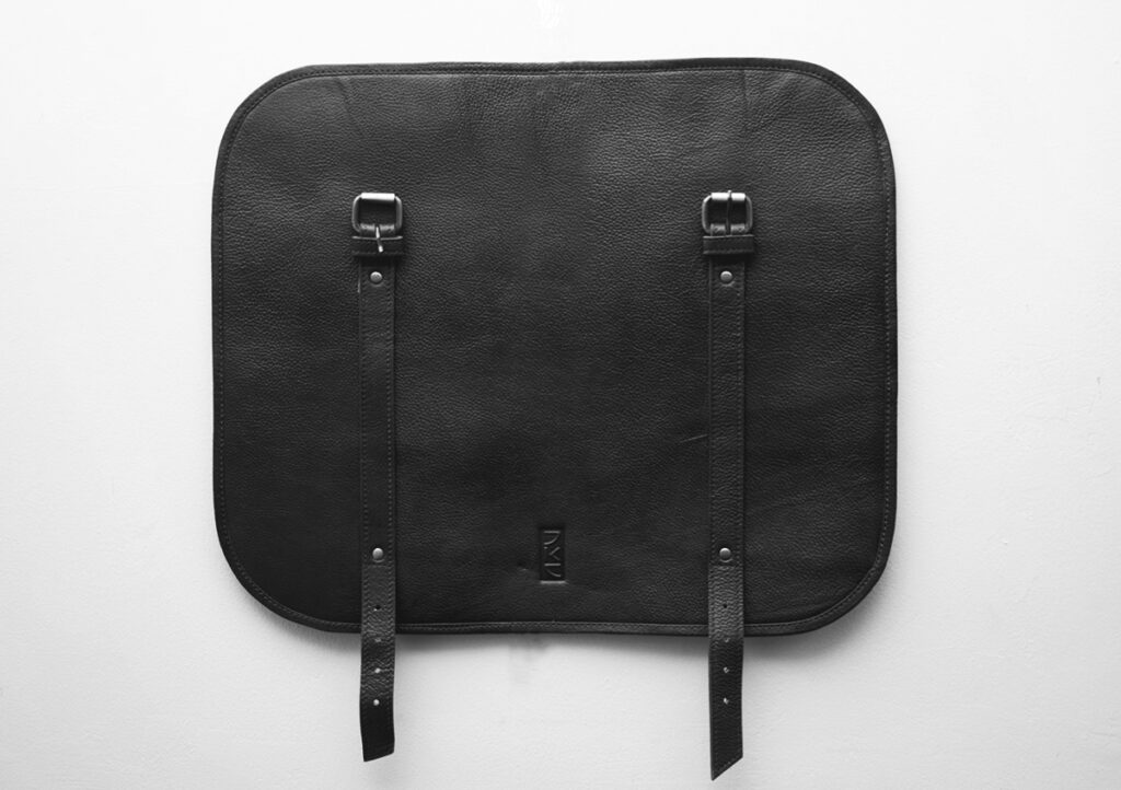 Buffalo Leather Knife Roll Black (2 Sizes)