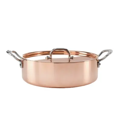Samuel groves copper induction sauté pan, with lid & side handles