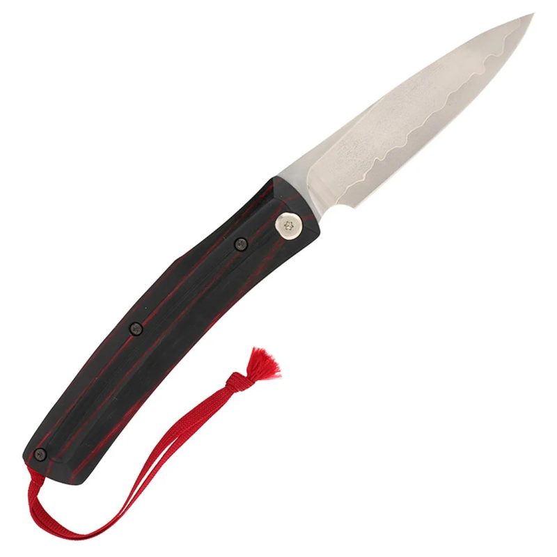 mcusta friction folder red folding knife