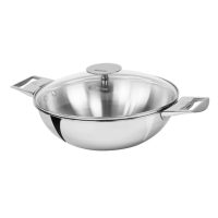 Cristel Casteline Stainless Wok - Removable Handle