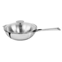 Cristel Casteline Stainless Wok - Removable Handle