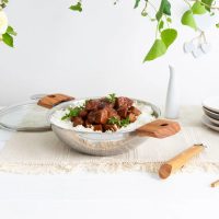 Cristel Casteline Stainless Wok - Removable Handle