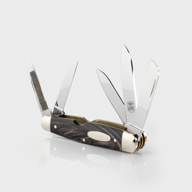 5 Blade Multi Knife Buffalo Horn