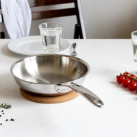 Cristel Castel'Pro Stainless Fryingpan - Fixed Handle