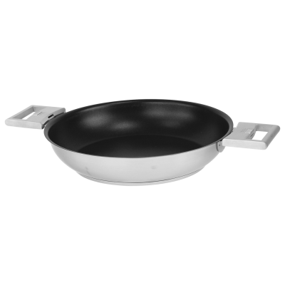 Cristel Strate Stainless Non-Stick Deep Frying Pan - Removable Handle