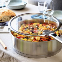 Cristel Strate Stainless Sautepan - Removable Handle