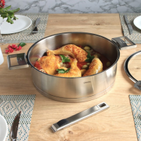 Cristel Strate Stainless Sautepan - Removable Handle