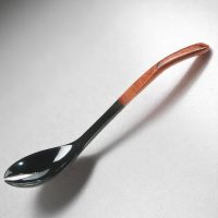 JKC Black Horn-Wood Salad Server