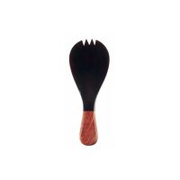 JKC Black Horn-Wood Short Salad Server