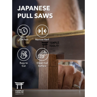 Temple Dozuki Japanese Rip Cut Pull Saw